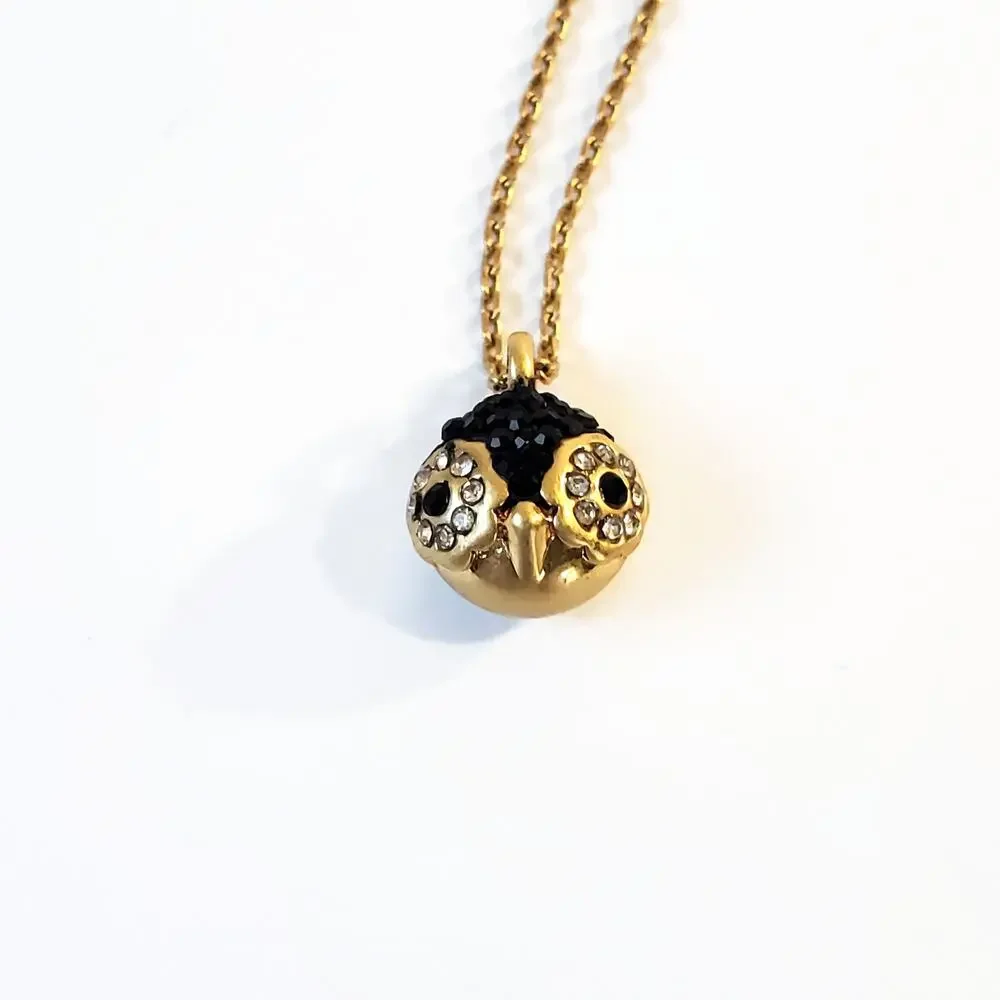 Kate Spade Dashing Beauty Penguin Pave Rhinestone Pendant Necklace 19